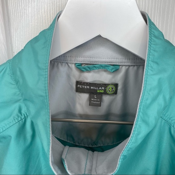 Peter Millar Wind 4 Teal Wind Breaker | Size Large - Picture 4 of 8